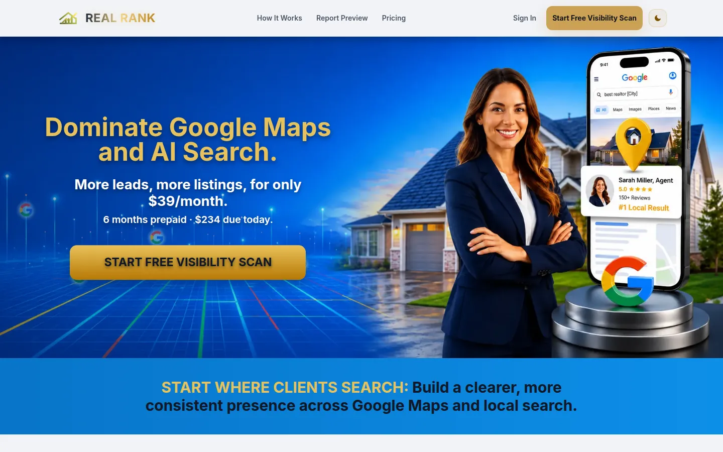 Real-Rank.ai homepage